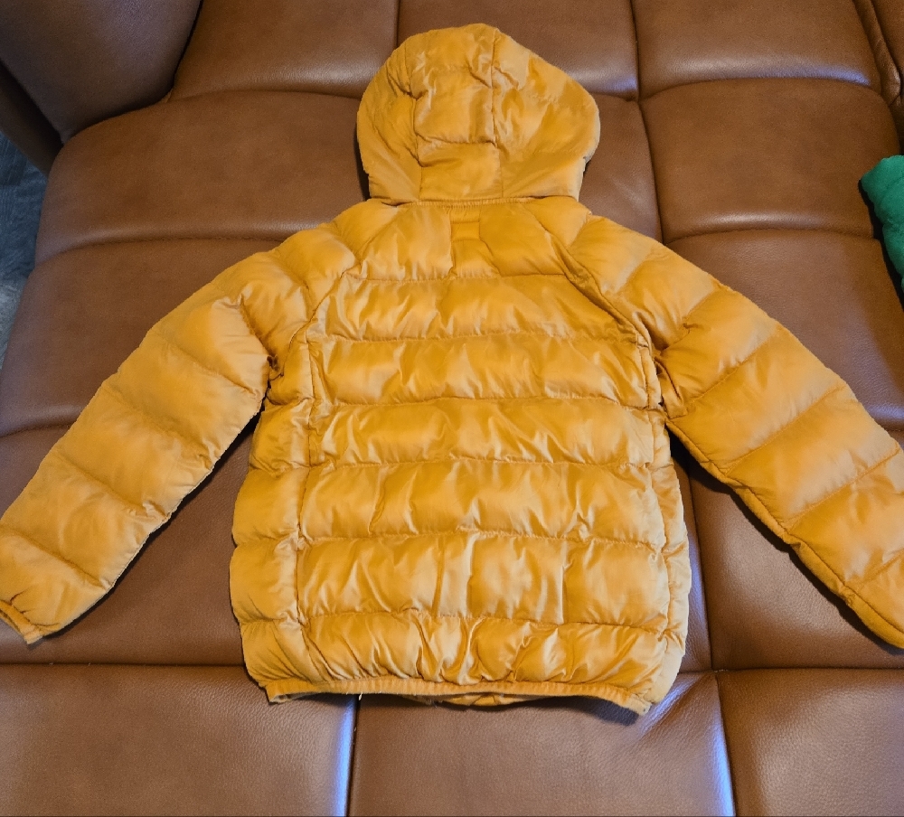 2 Size 4T Wonder Nation Puffer Jackets - Moss Green And Goldenrod - Picture 10 of 10
